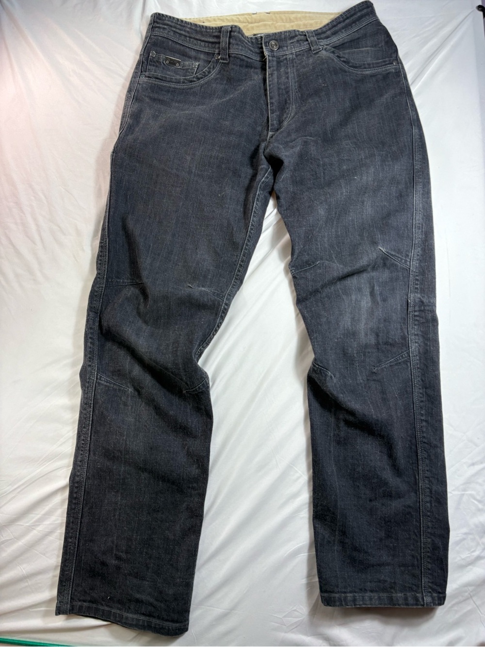 Kuhl riot denim black gray articulated knee pants 34x32